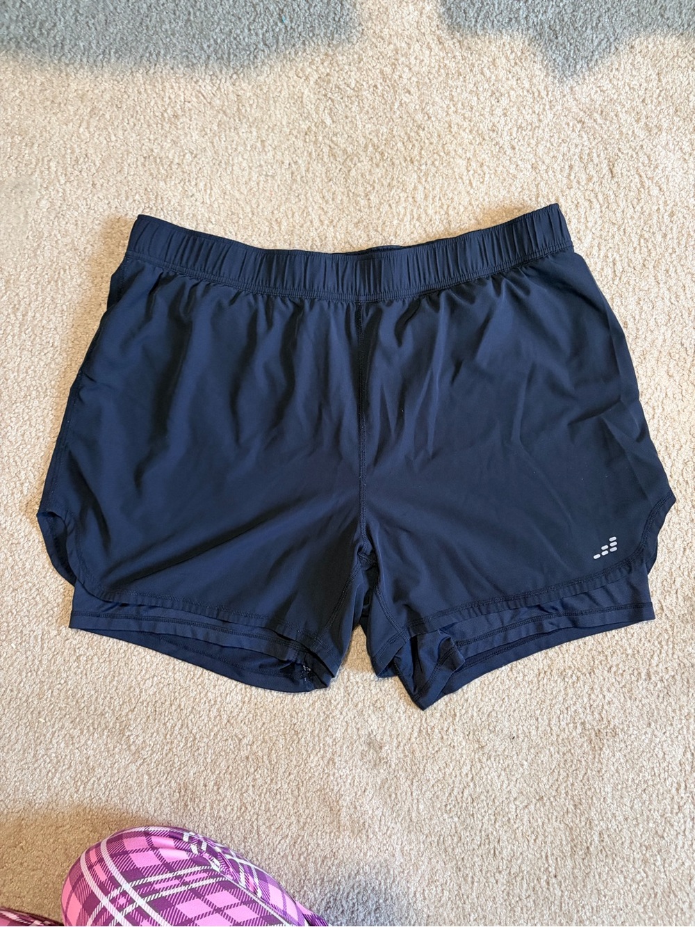 bcg black Women's Athletic Shorts with Built-In Liner